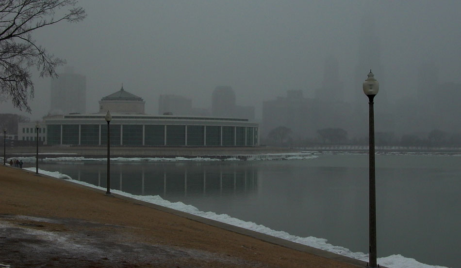 Fog, Shedd Aquarium and Chicago Skyline 2005